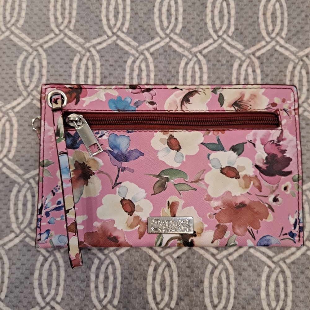 Carlos by Carlos Santana Pink Floral Wristlet